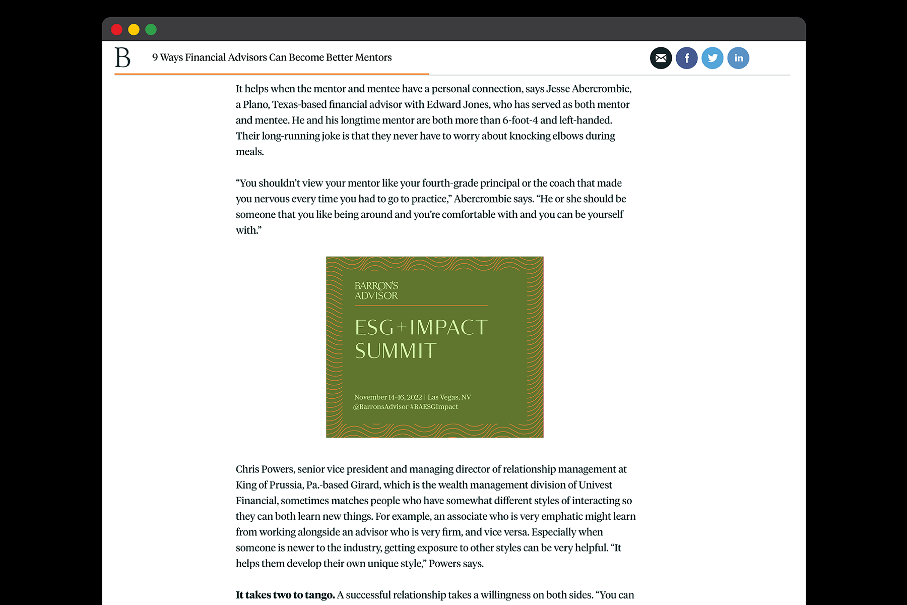 Barron’s Advisor Summits brand identities