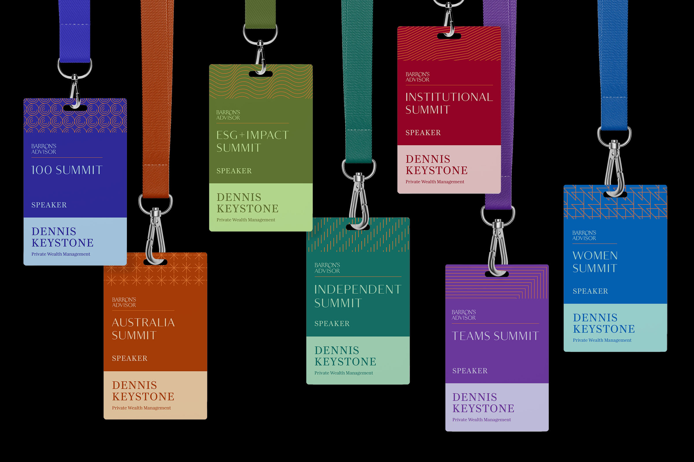 Barron’s Advisor Summits brand identities